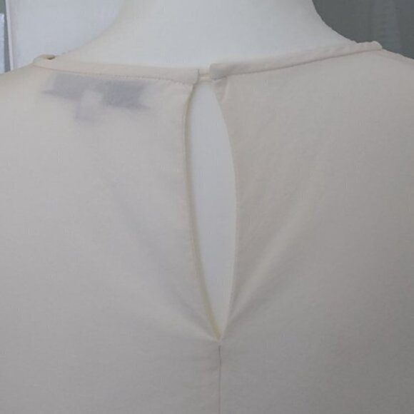 Like New Ivory Tibi Silk Cold Shoulder Top - Picture 8 of 15